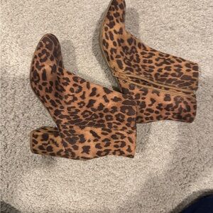 Leopard Print Ankle Boots